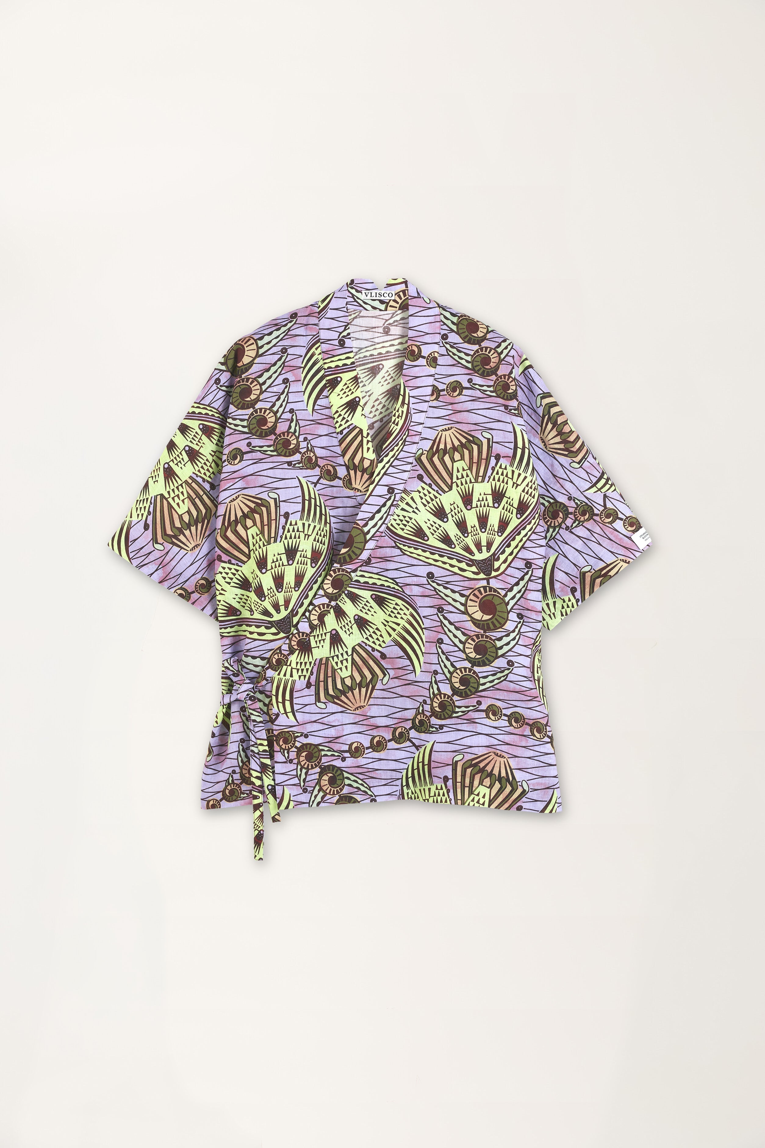 Strange Flowers Print Kimono Shirt