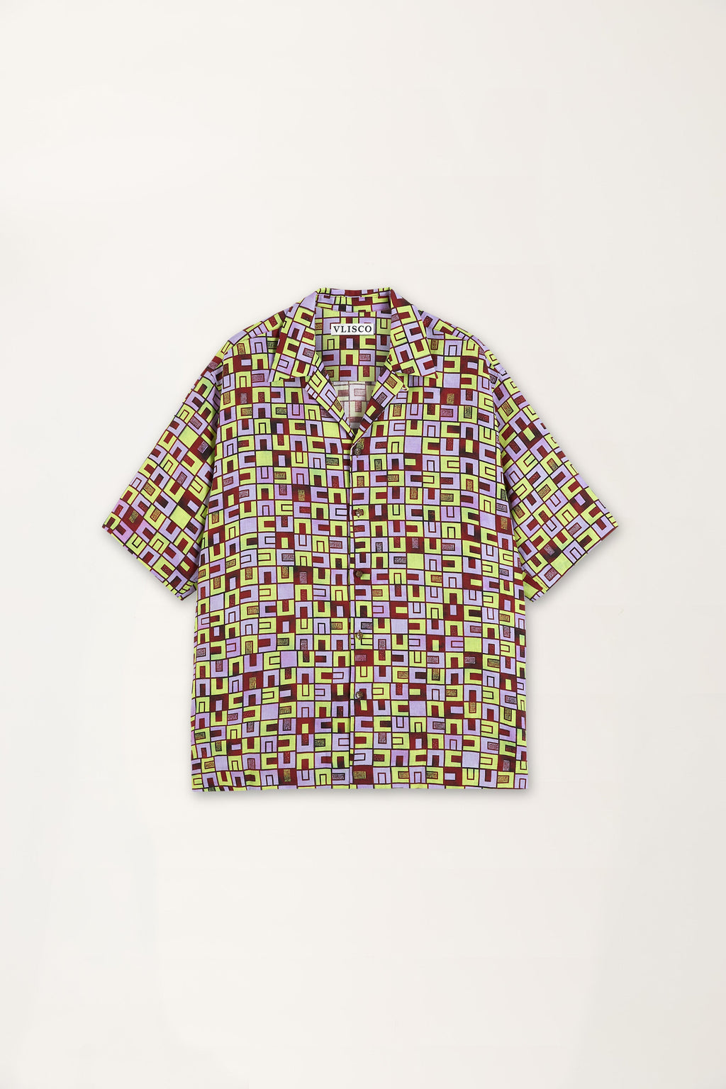 Boxes Print Short Sleeve Shirt