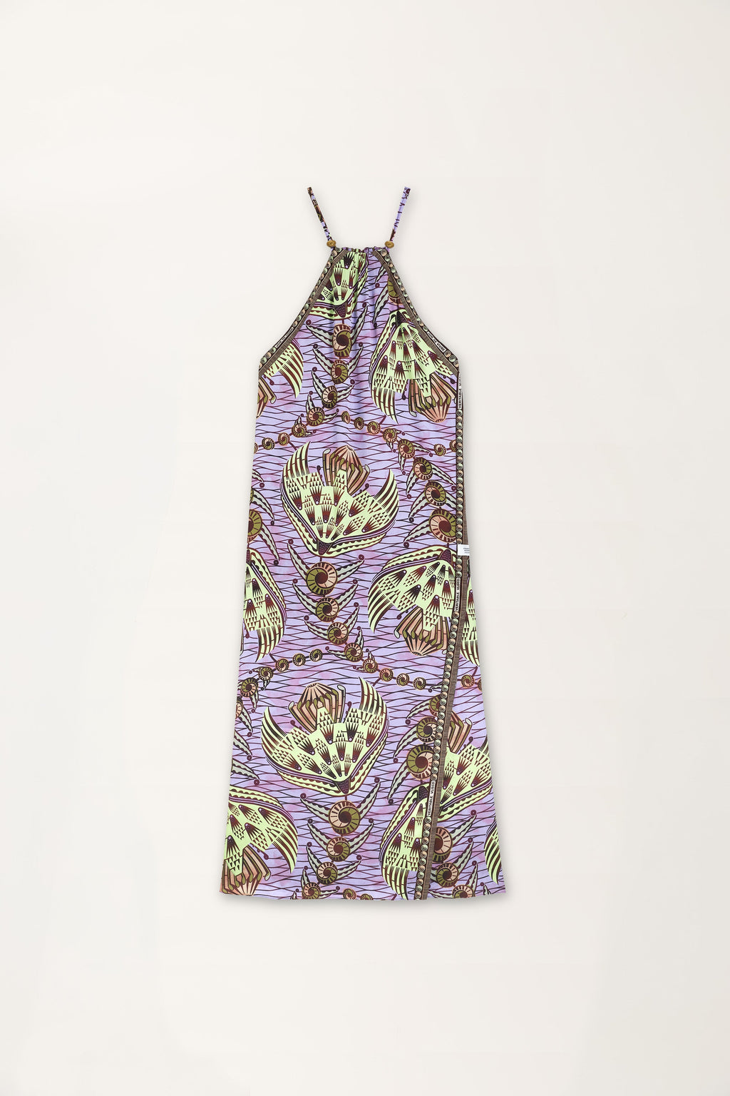 Strange Flowers Print Maxi Slip Dress