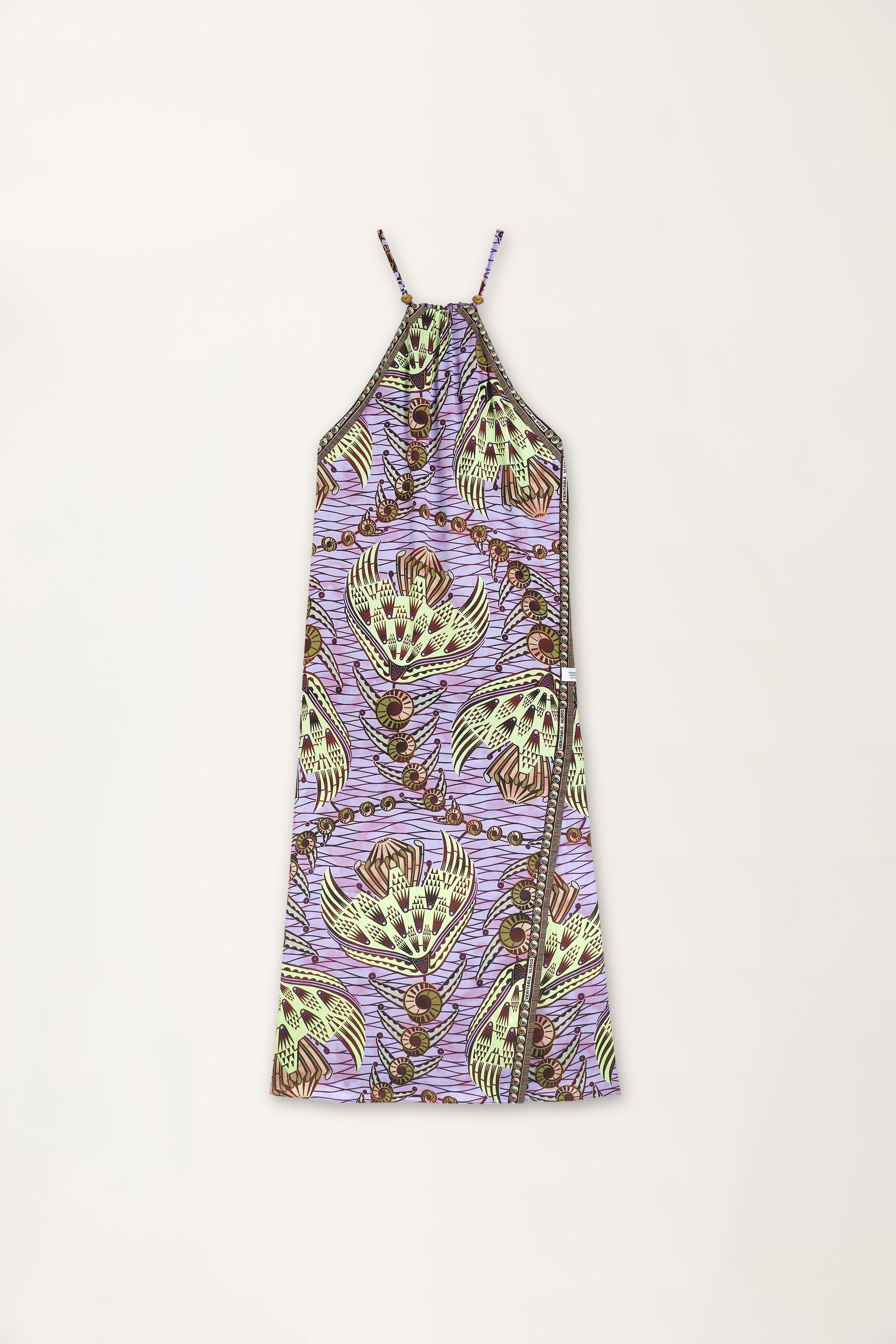 Strange Flowers Print Maxi Slip Dress