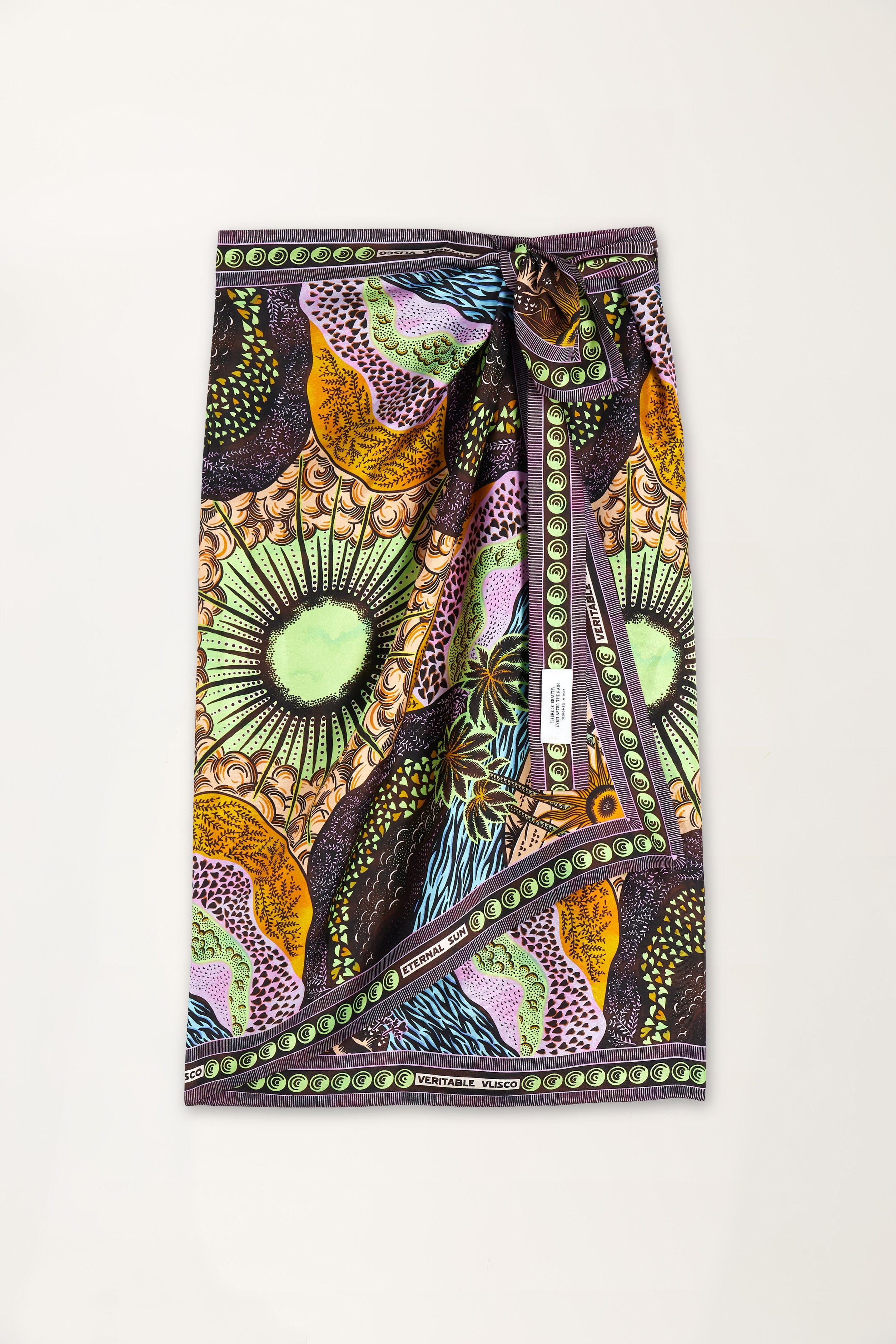 Eternal Sun Print Scarf Skirt