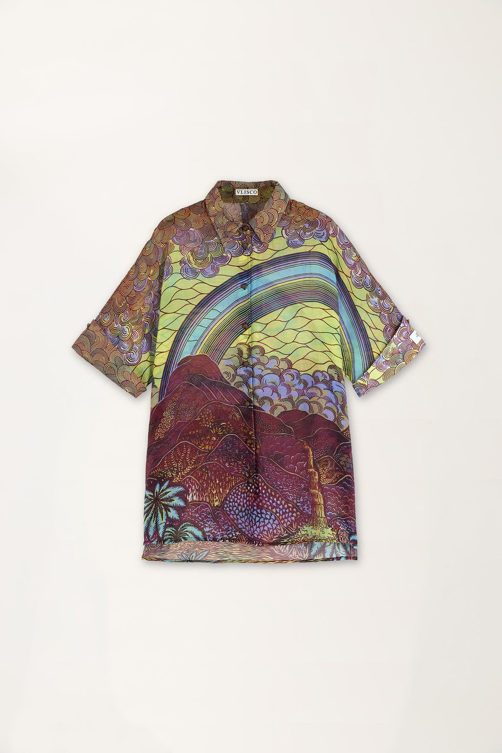 Rainbow Print Short Sleeve Shirt