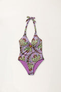 Strange Flowers Print Swimsuit
