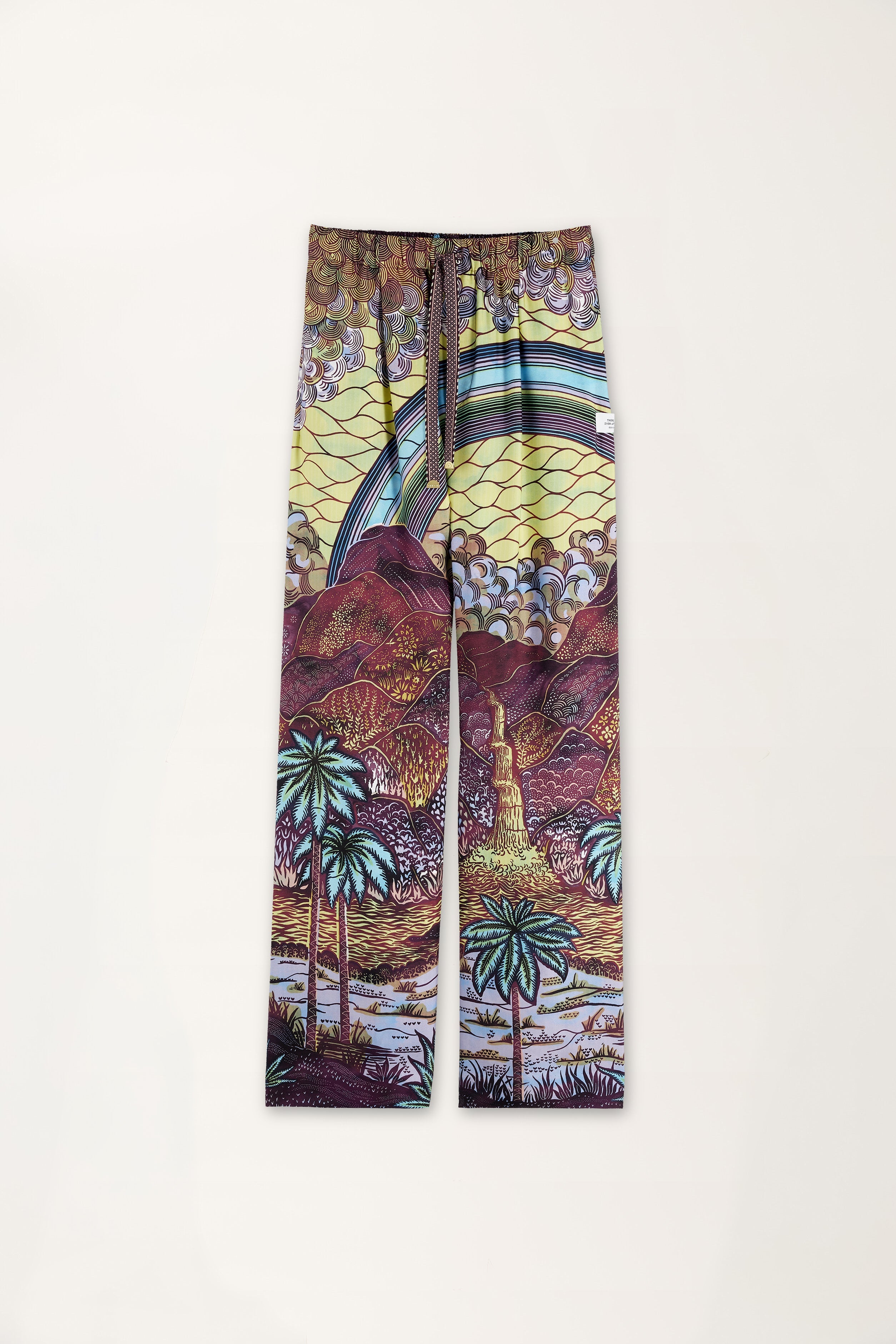 Rainbow Print Drawstring Trouser