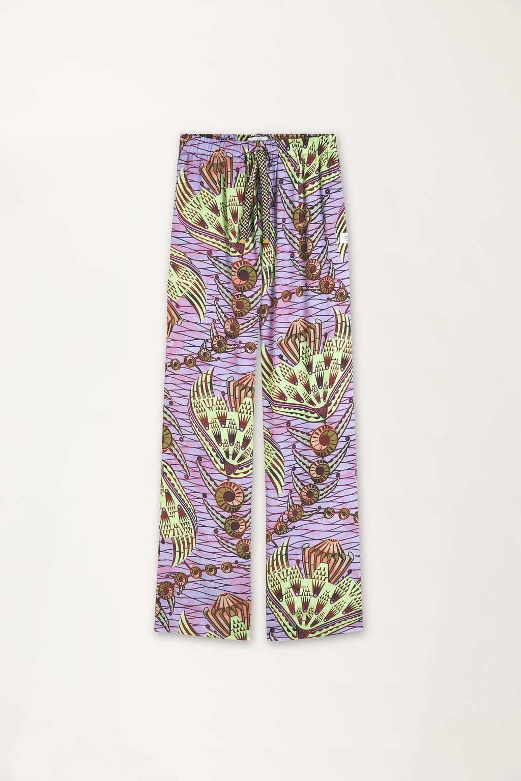 Strange Flowers print drawstring Trouser