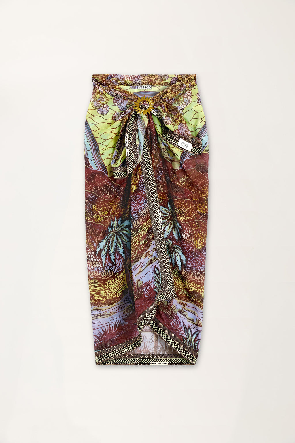 Rainbow Print Pareo Skirt