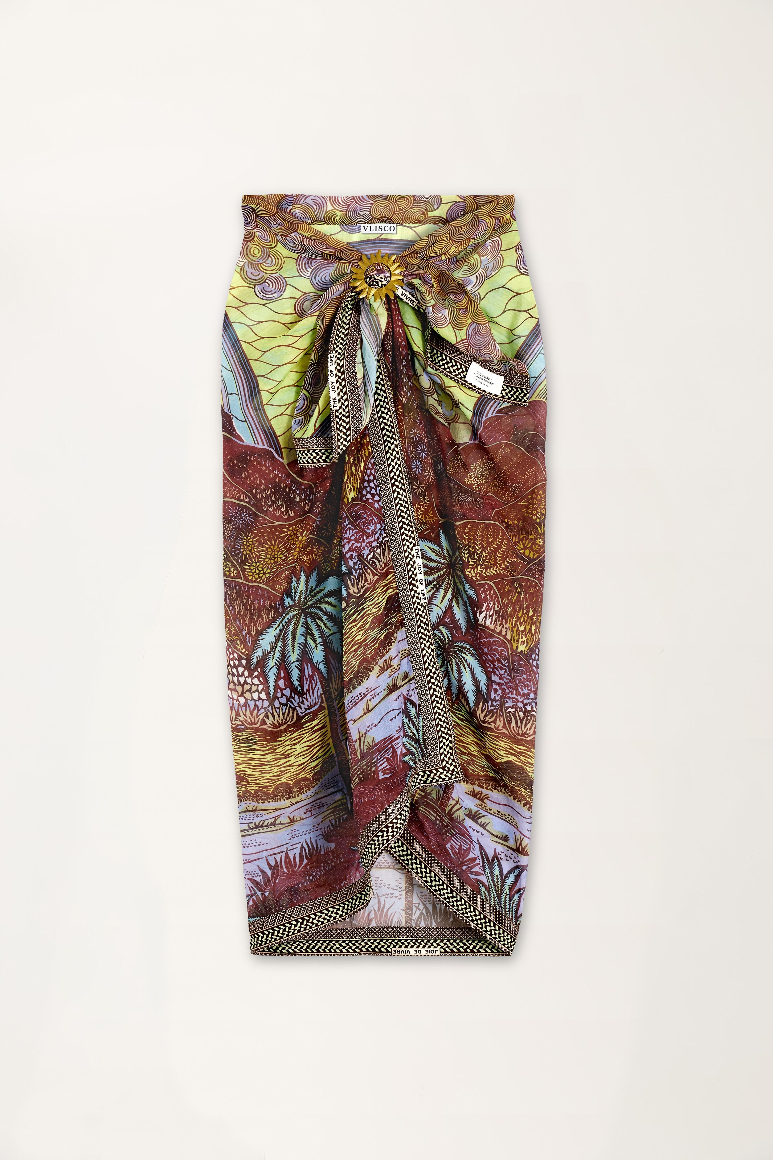Rainbow Print Pareo Skirt