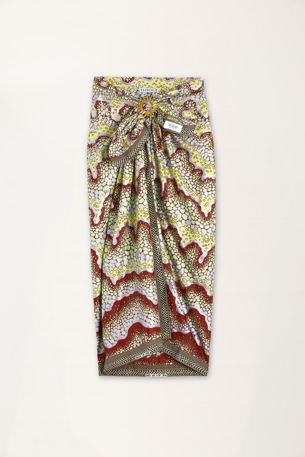 Bubble Waves Print Pareo Skirt