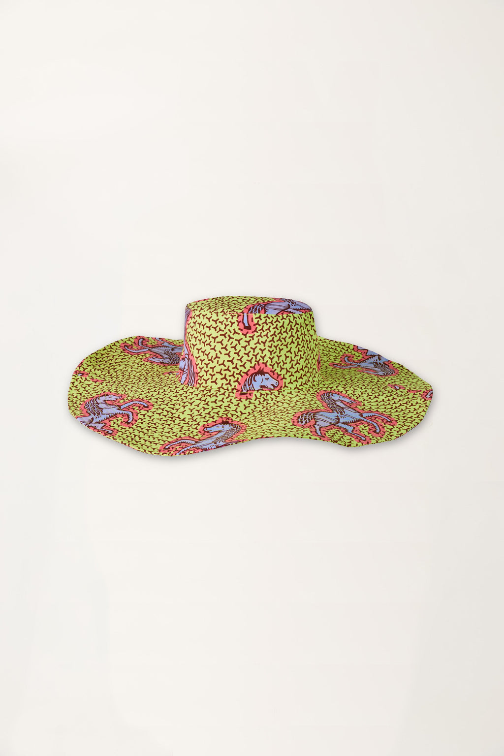 Jumping Horses Print Yellow Sun Hat