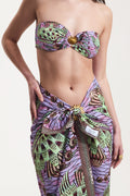 Strange Flowers Print Pareo Skirt