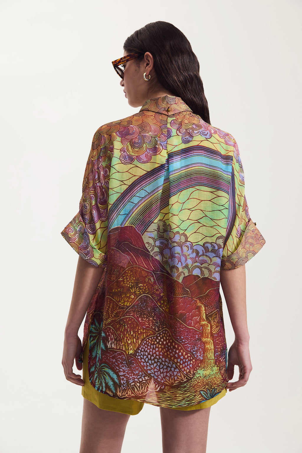 Rainbow Print Short Sleeve Shirt