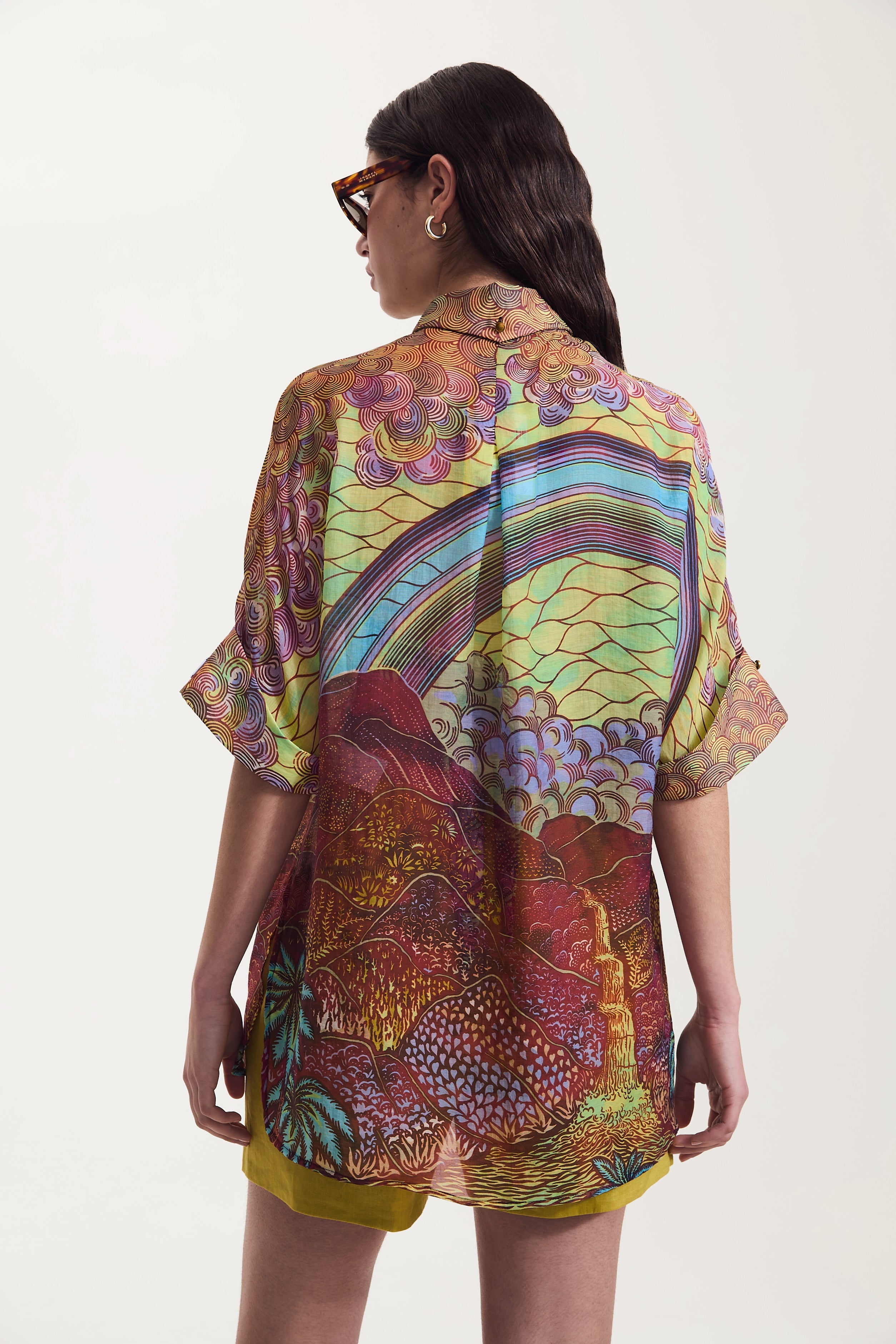 Rainbow Print Short Sleeve Shirt