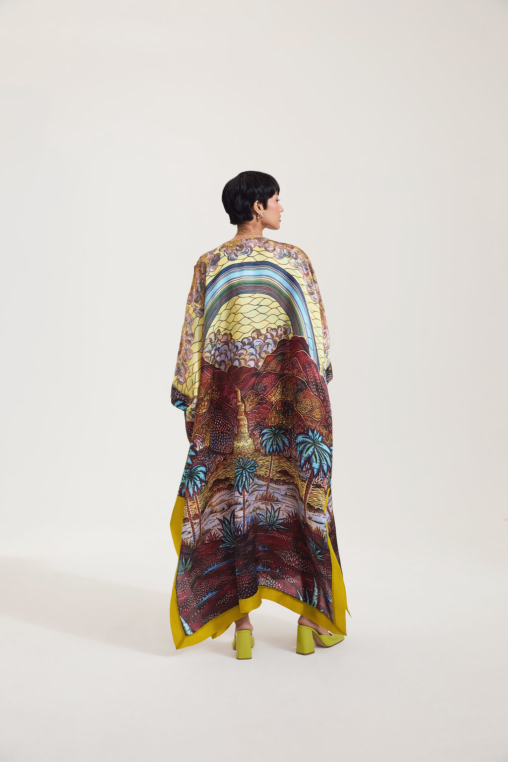 Rainbow Print Kaftan