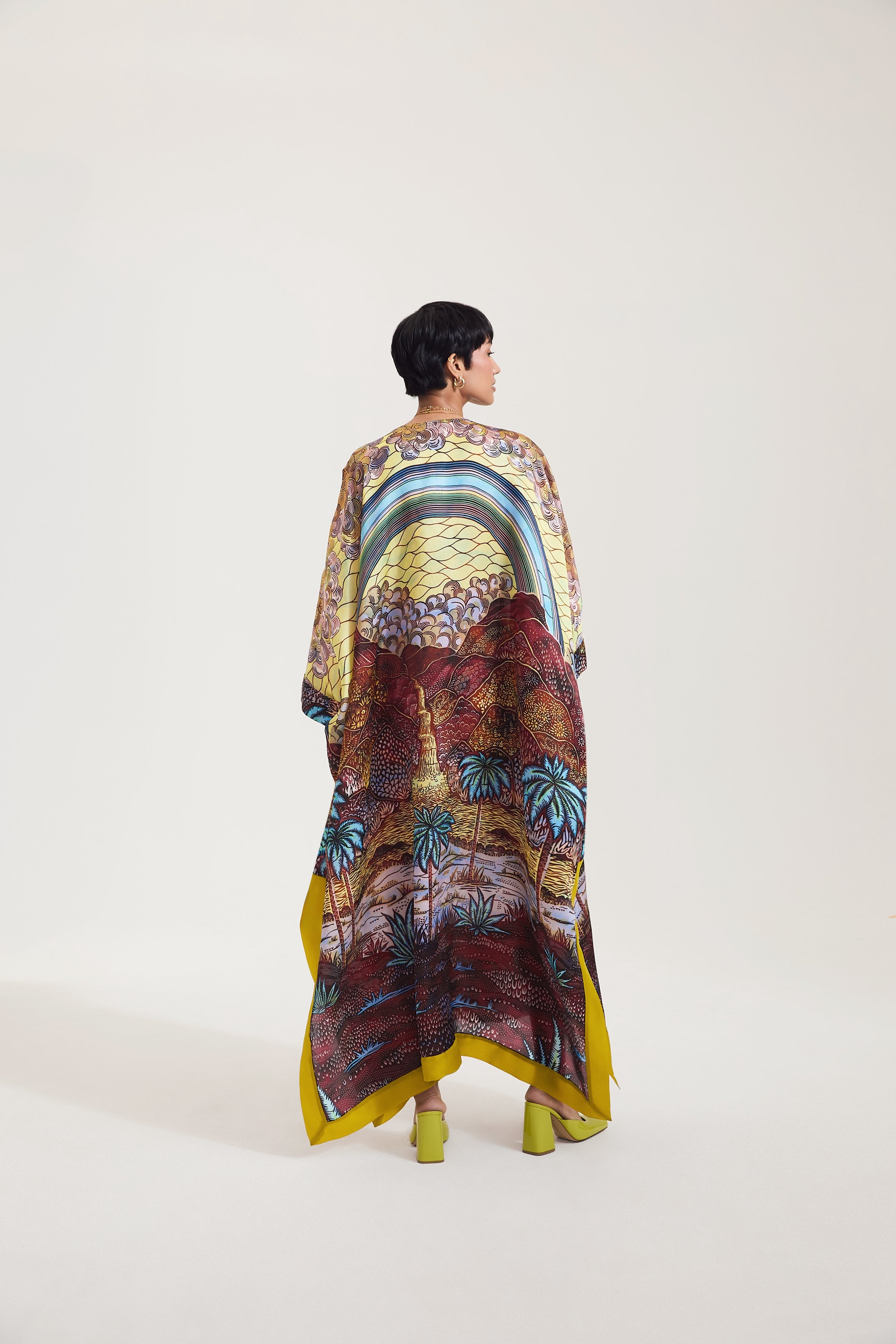 Rainbow Print Kaftan