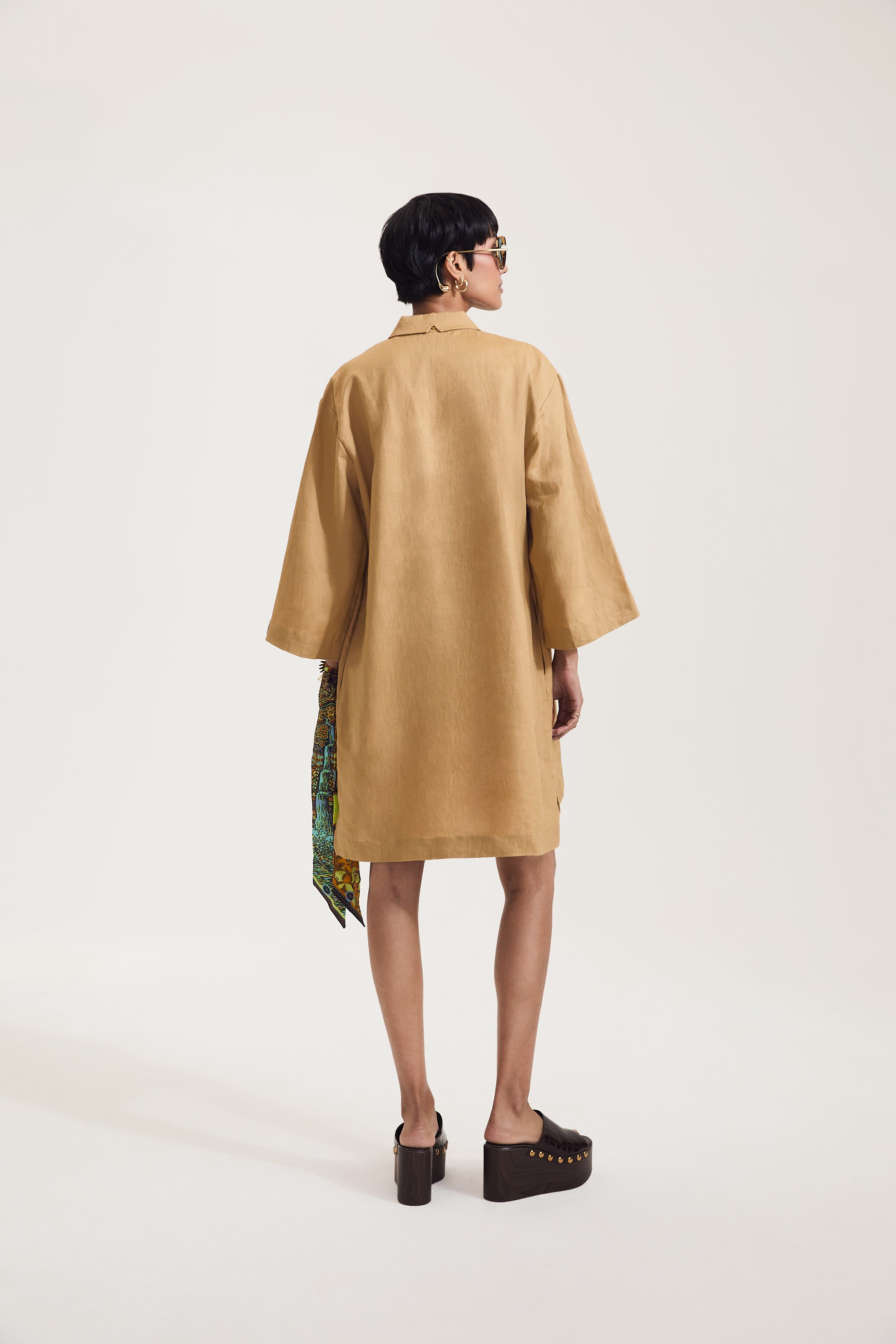 Calm Sand Shirt Dress