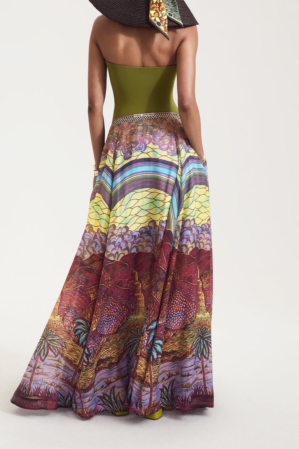 Rainbow print Wrap Skirt