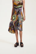 Eternal Sun Pink Scarf 90 with leather handle