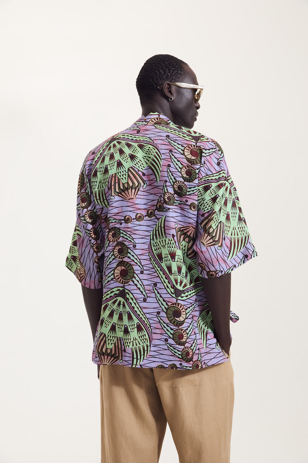 Strange Flowers Print Kimono Shirt