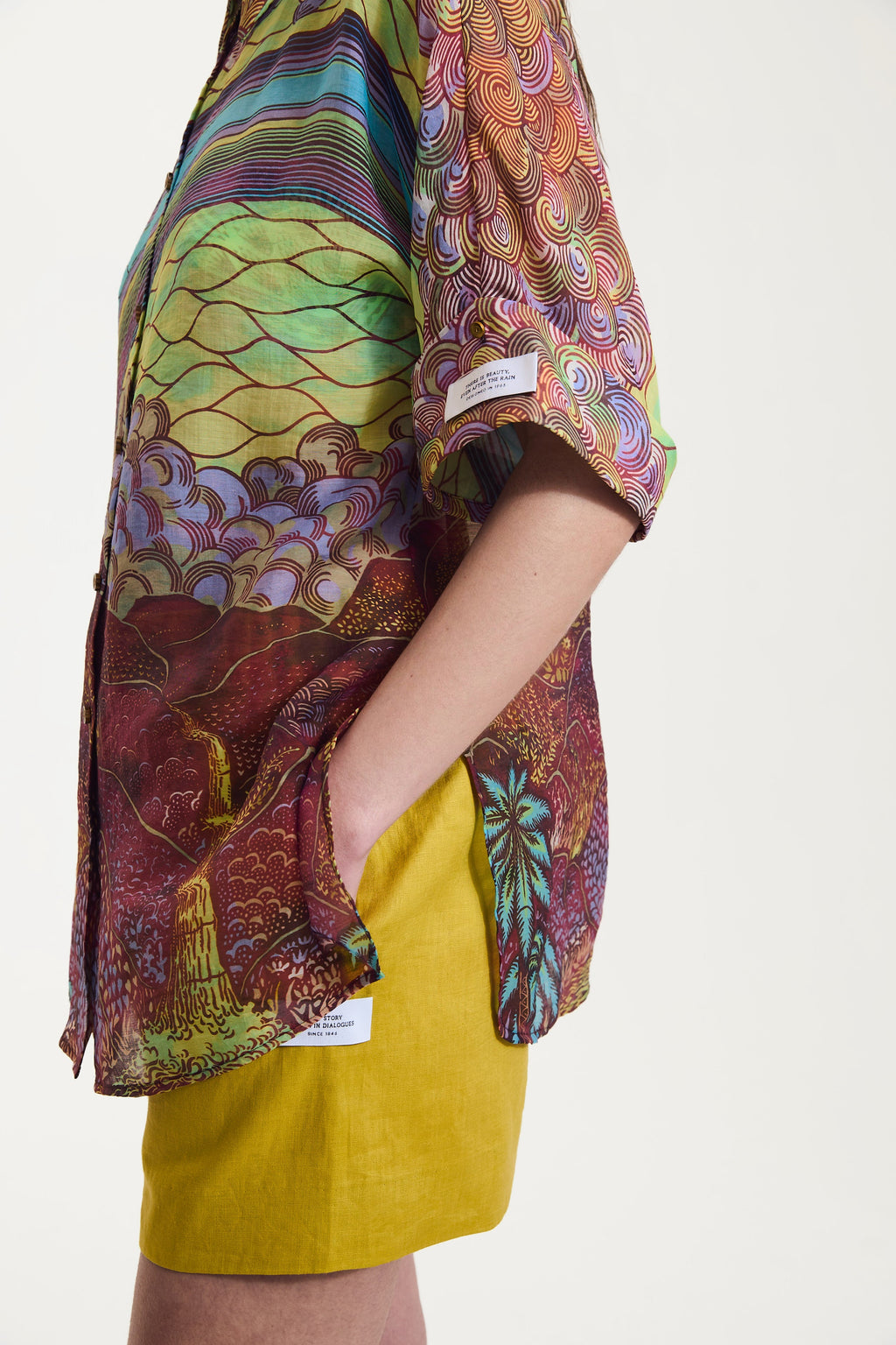 Rainbow Print Short Sleeve Shirt