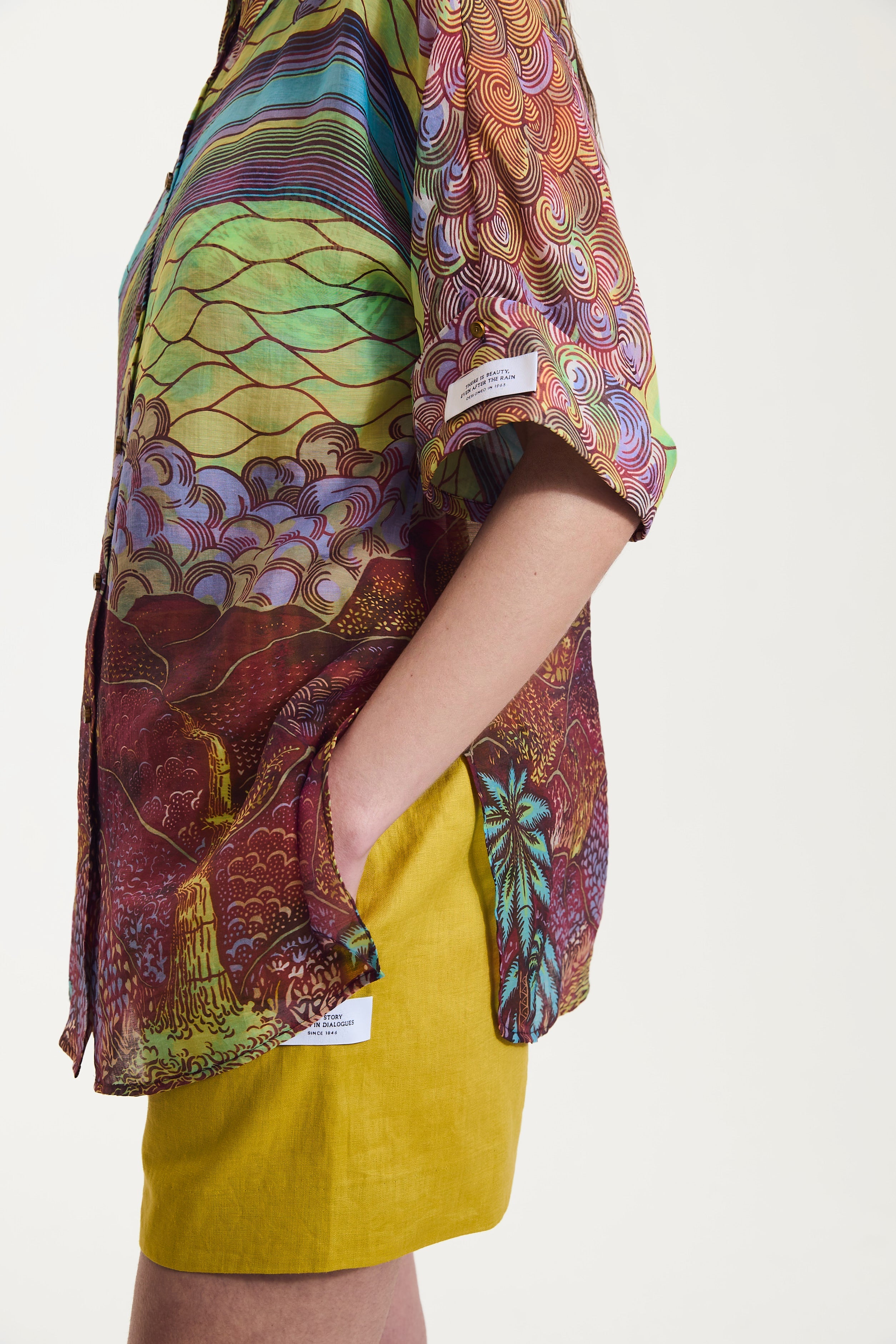 Rainbow Print Short Sleeve Shirt
