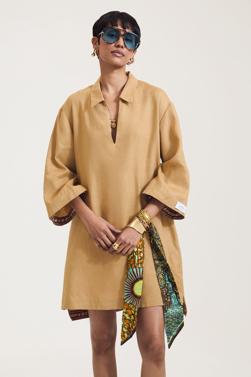 Calm Sand Shirt Dress