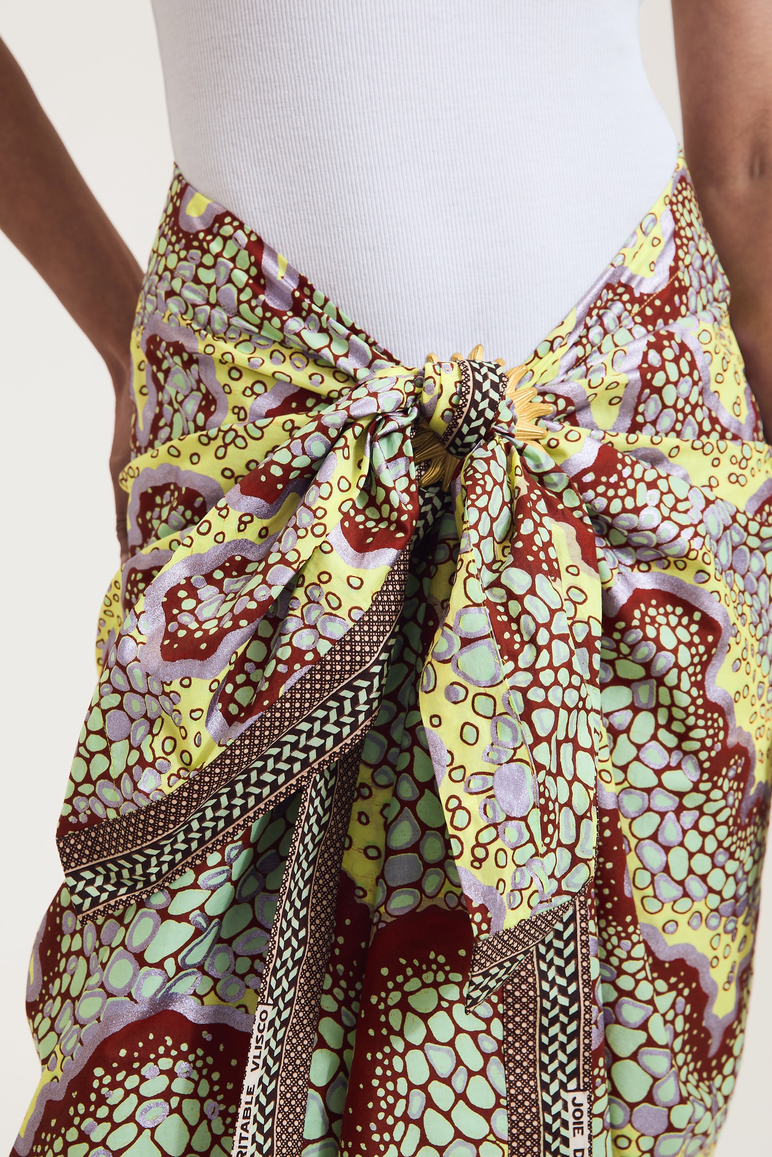 Bubble Waves Print Pareo Skirt