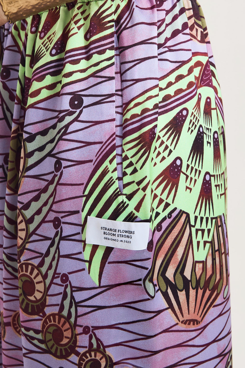 Strange Flowers print drawstring Trouser