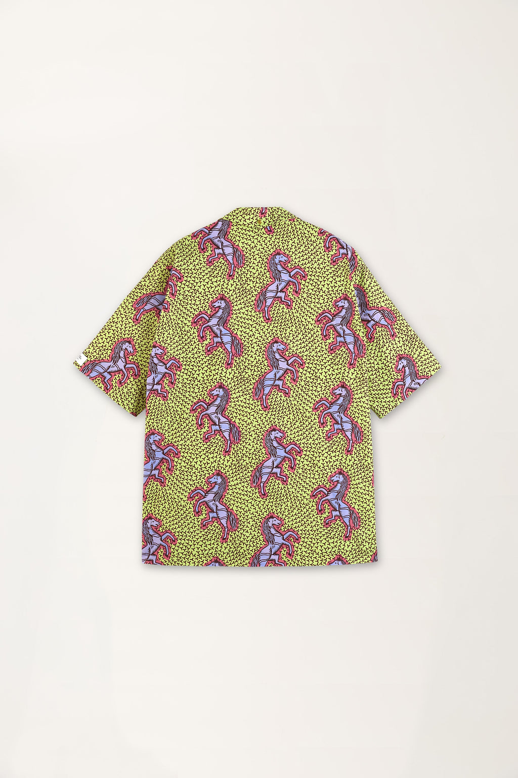Jumping Horse Print Short Sleeve Shirt