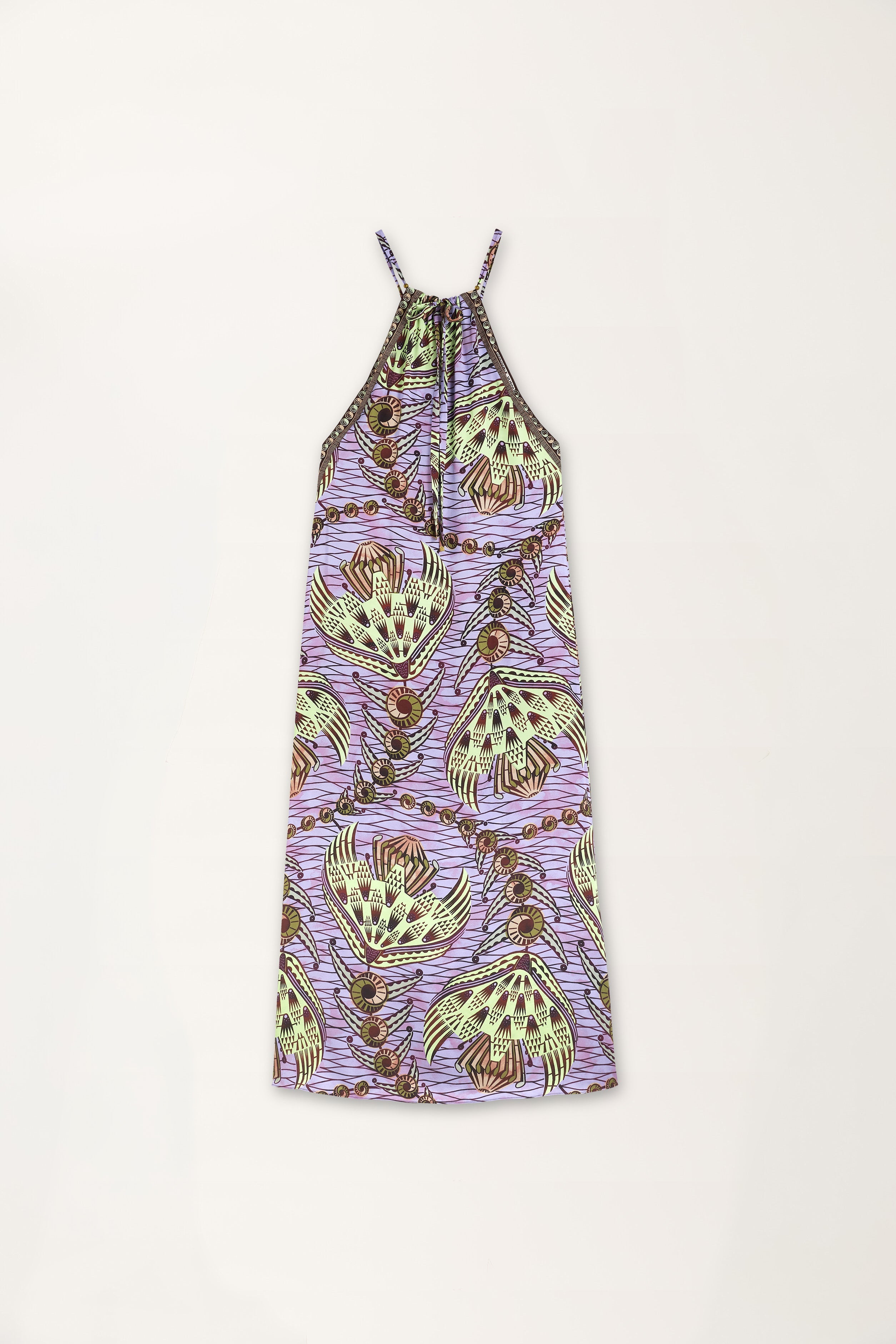 Strange Flowers Print Maxi Slip Dress