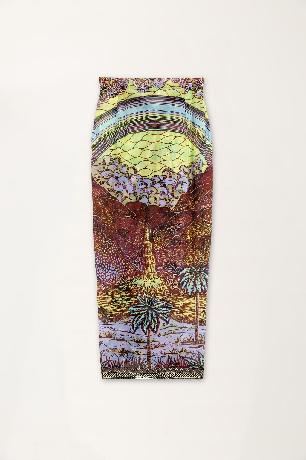 Rainbow Print Pareo Skirt