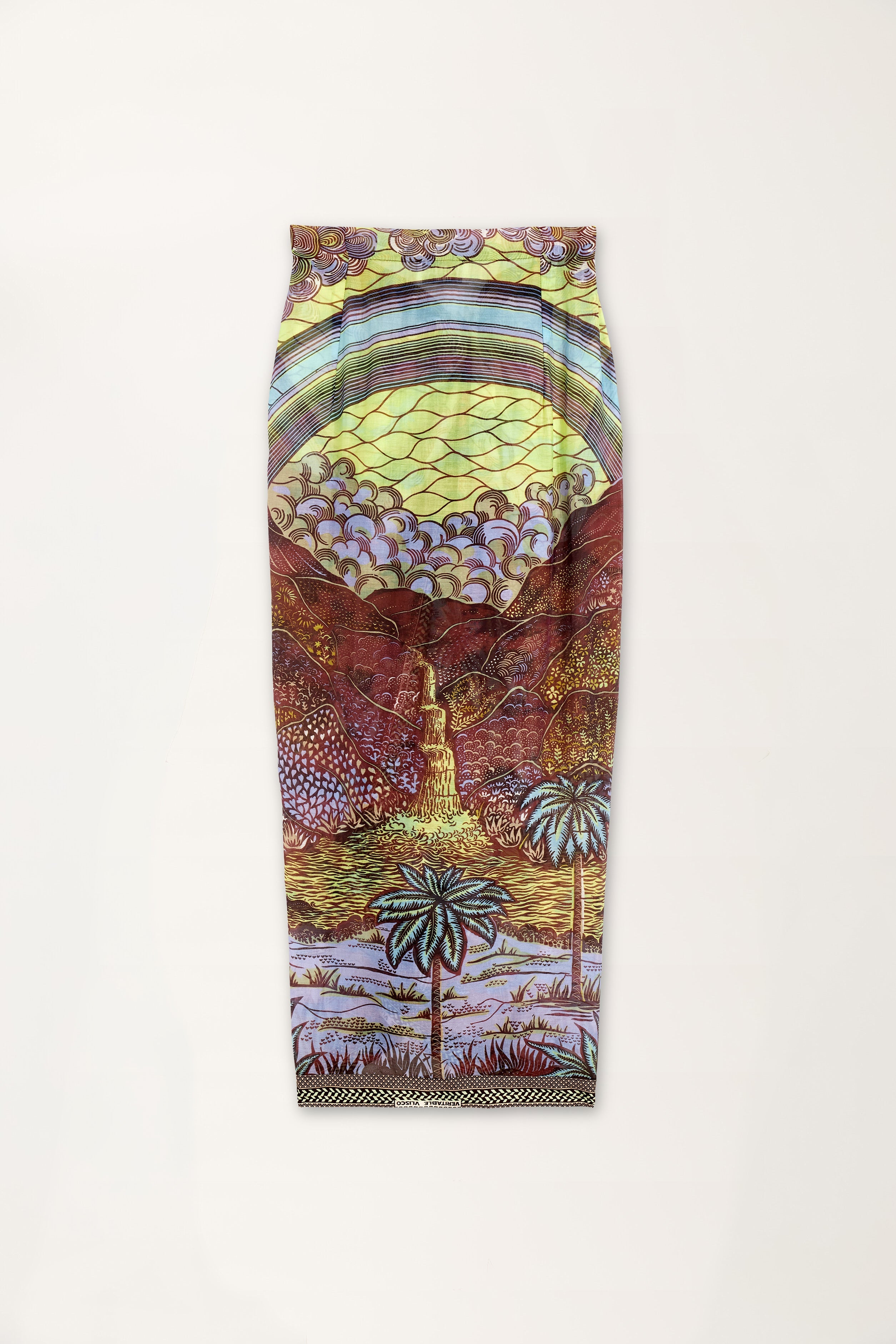 Rainbow Print Pareo Skirt