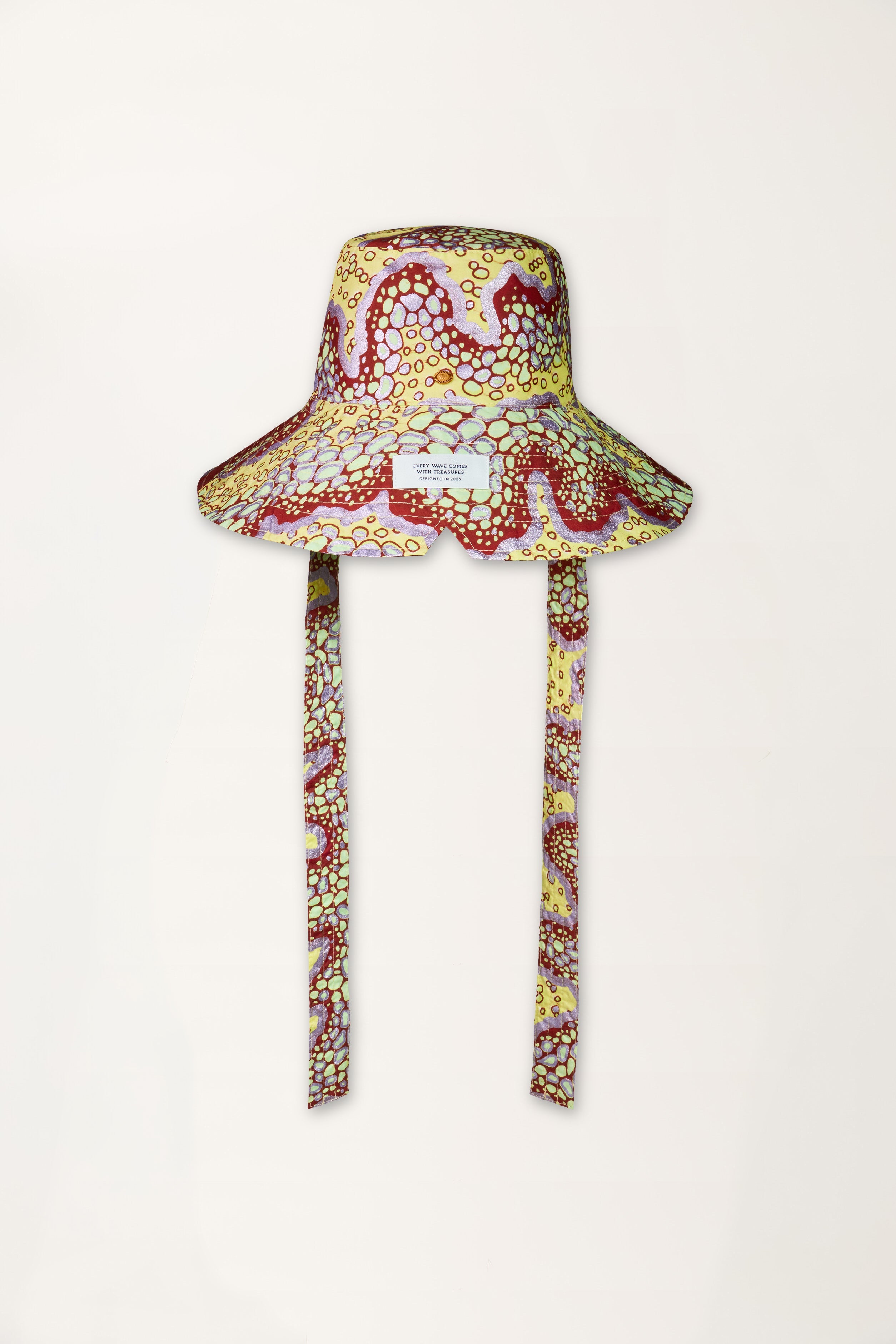 Bubble Waves Print Bucket Hat