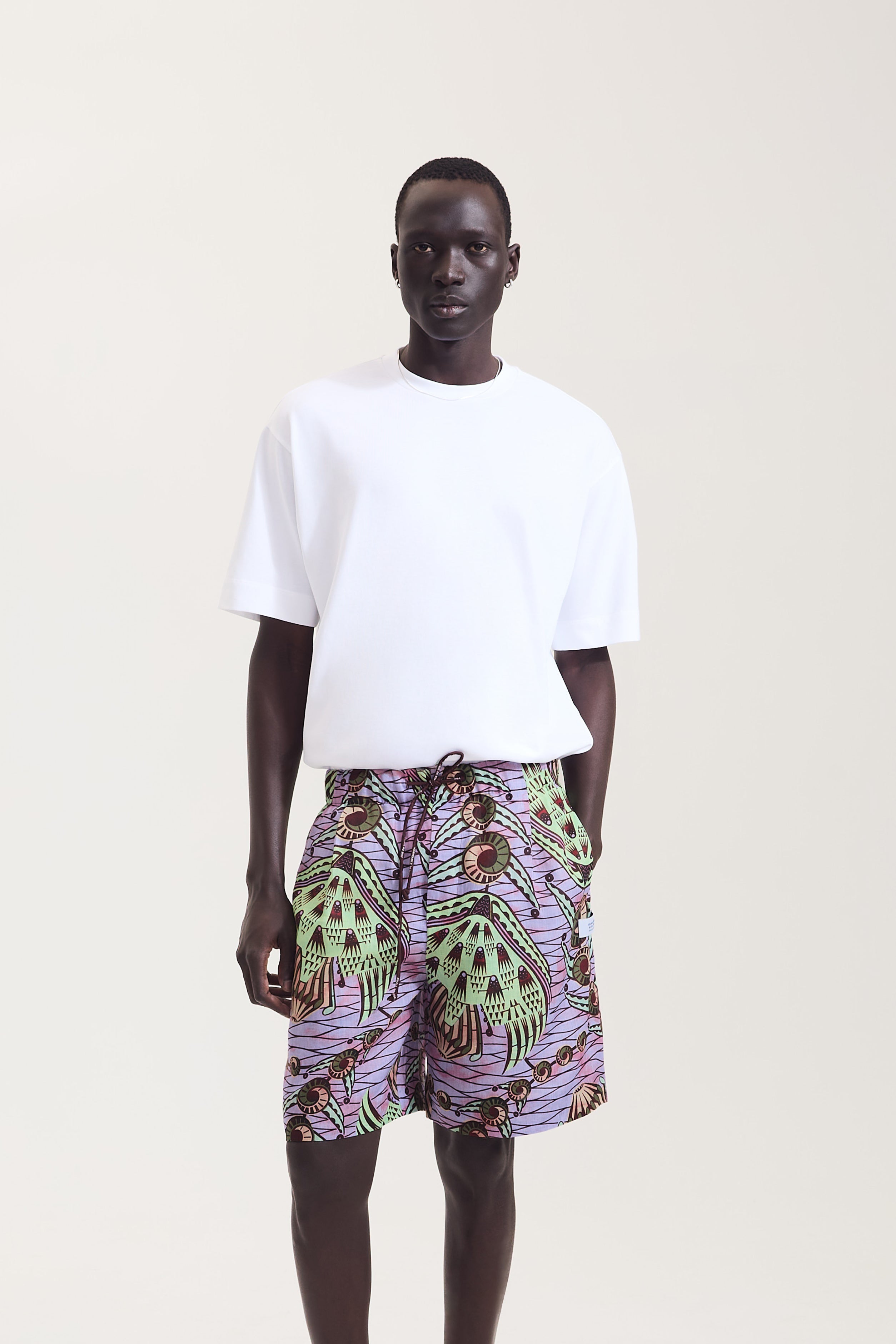Strange Flowers Print Shorts