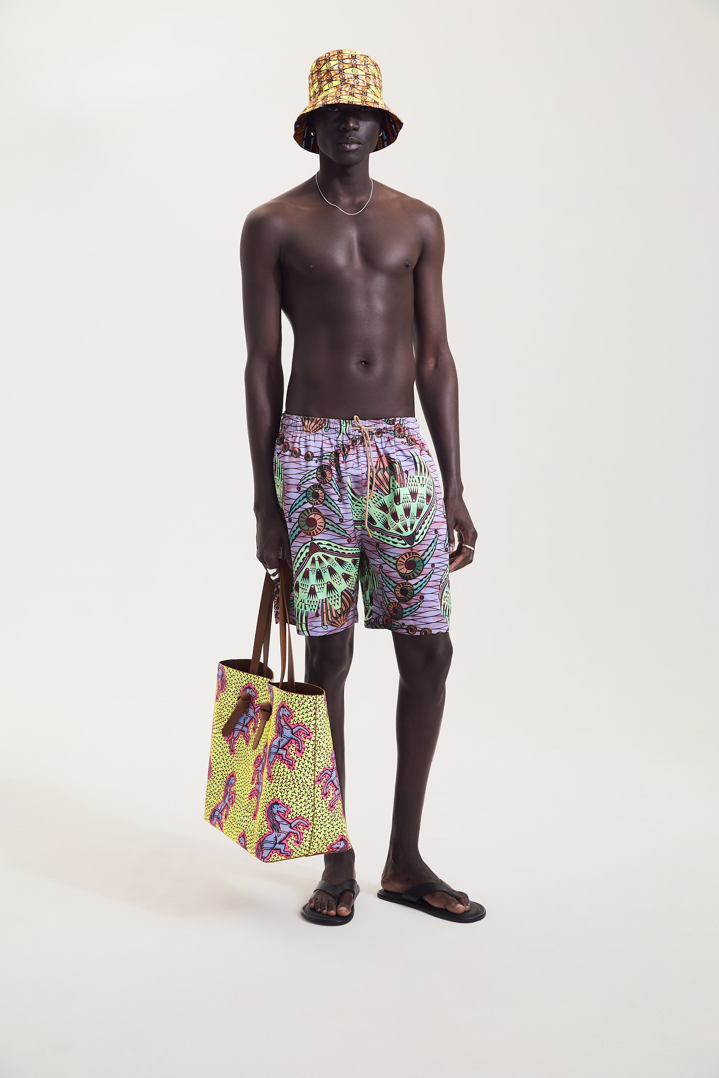 Strange Flowers Print Swim Shorts