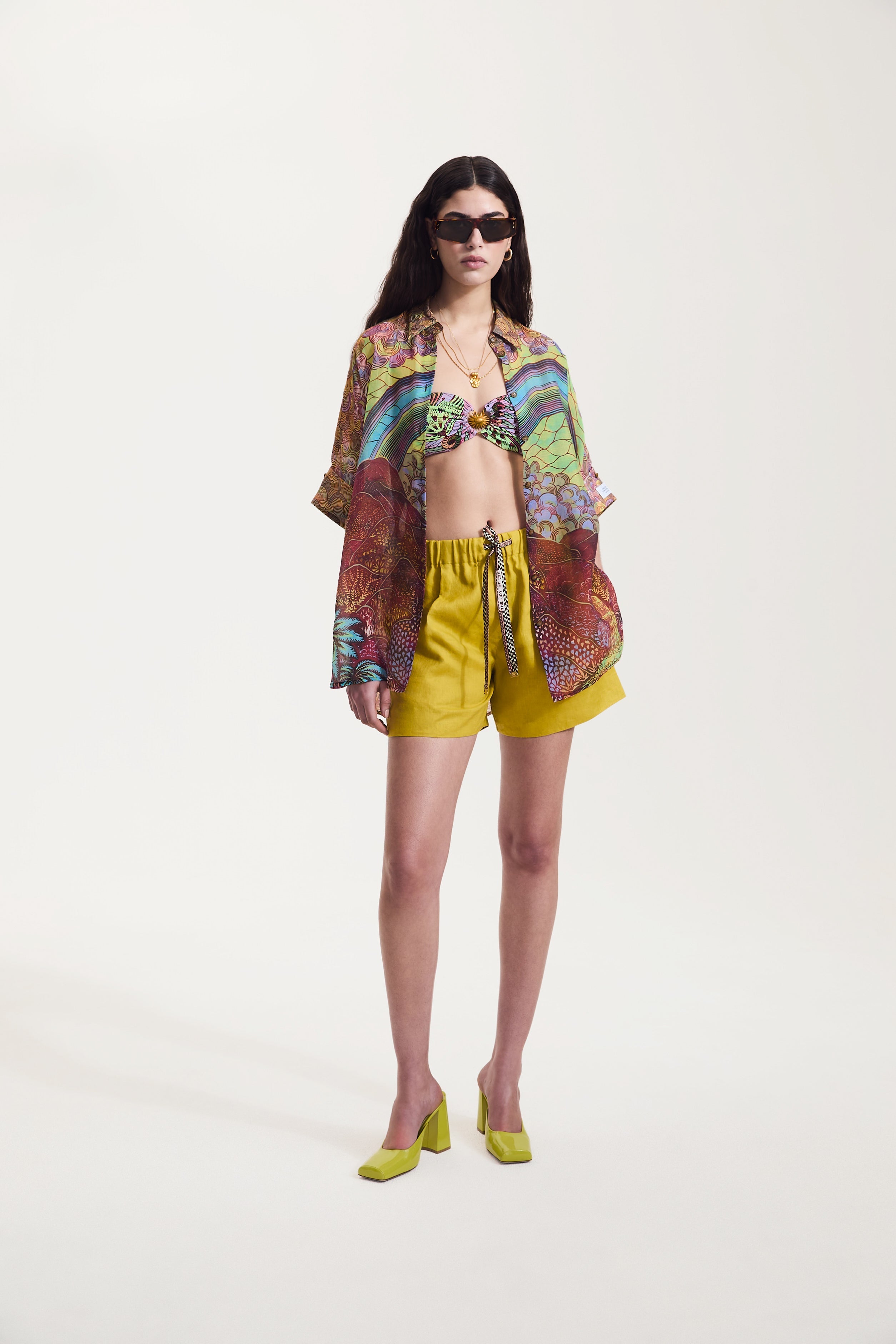 Rainbow Print Short Sleeve Shirt
