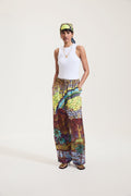 Rainbow Print Drawstring Trouser