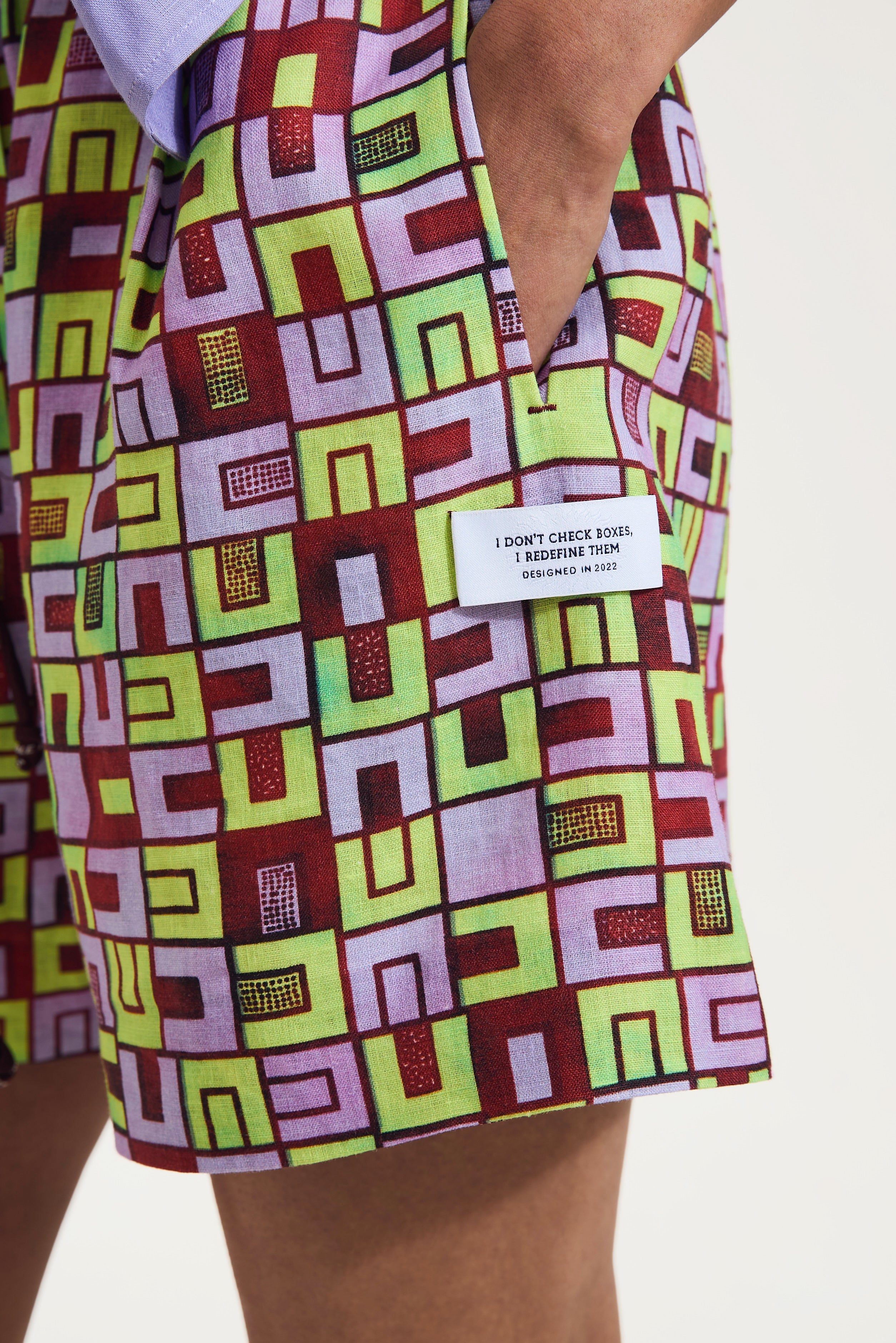 Boxes Print Shorts