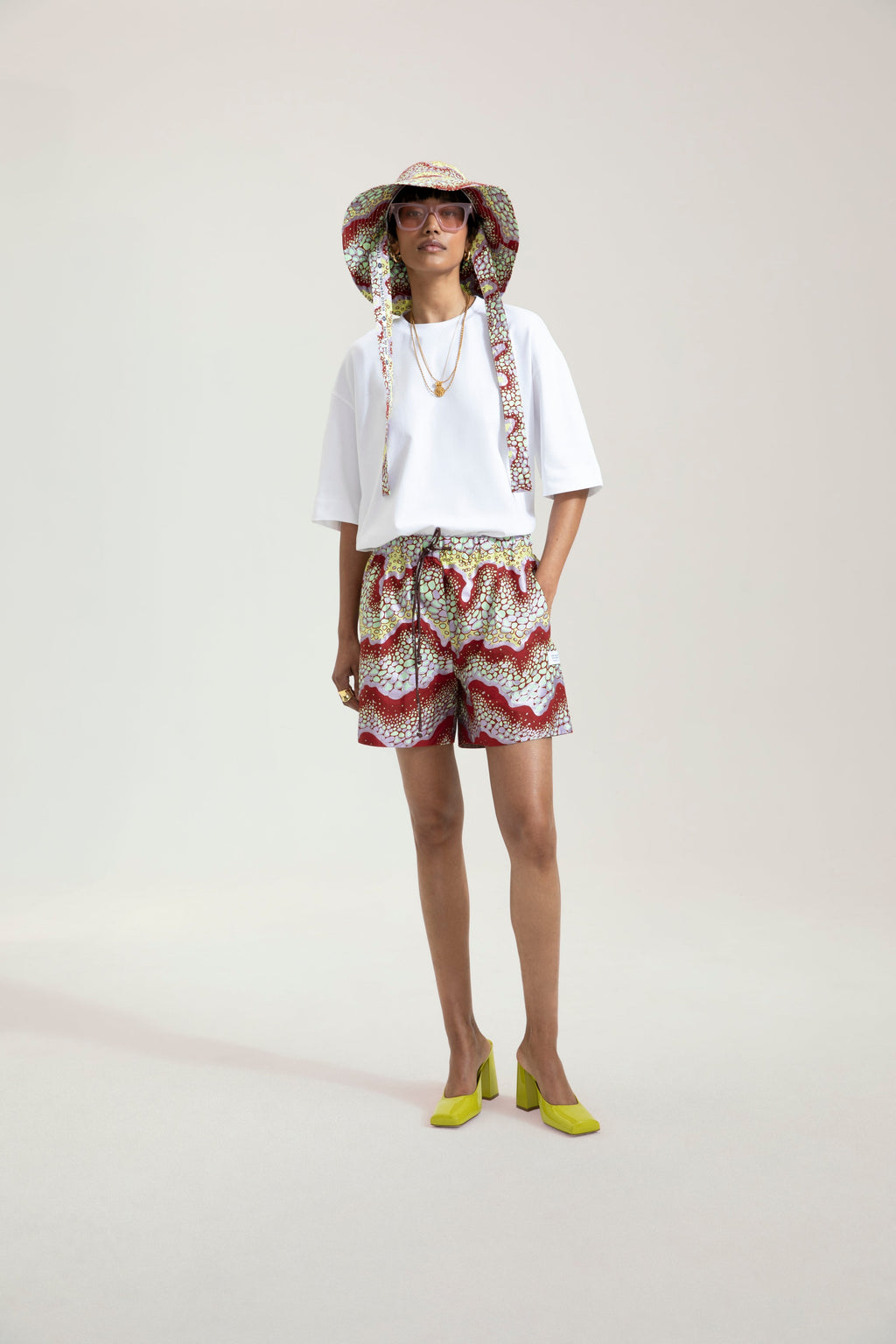 Bubble Waves Print Shorts