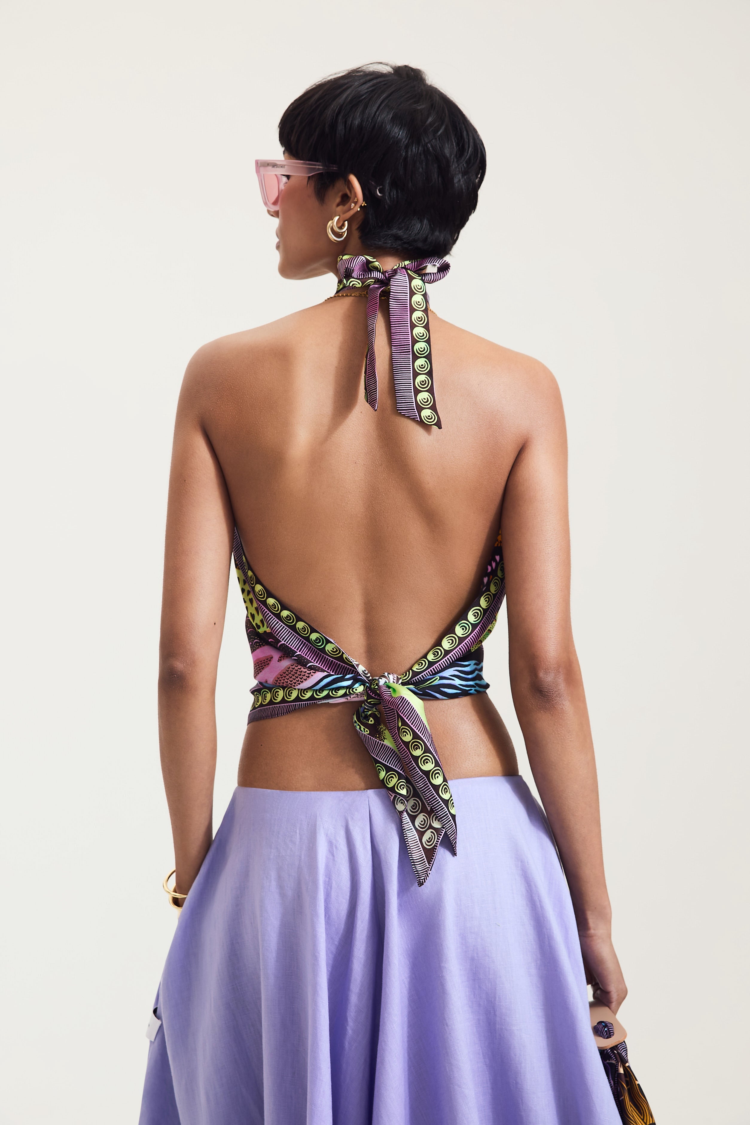 Eternal Sun Print Scarf Top
