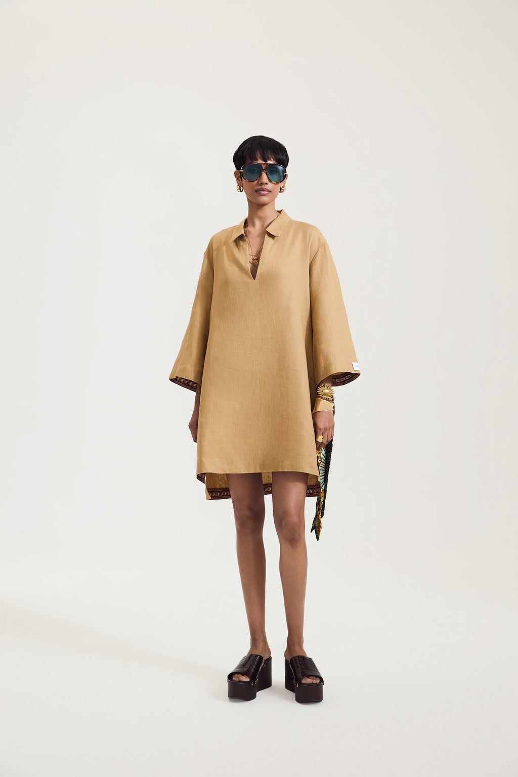 Calm Sand Shirt Dress