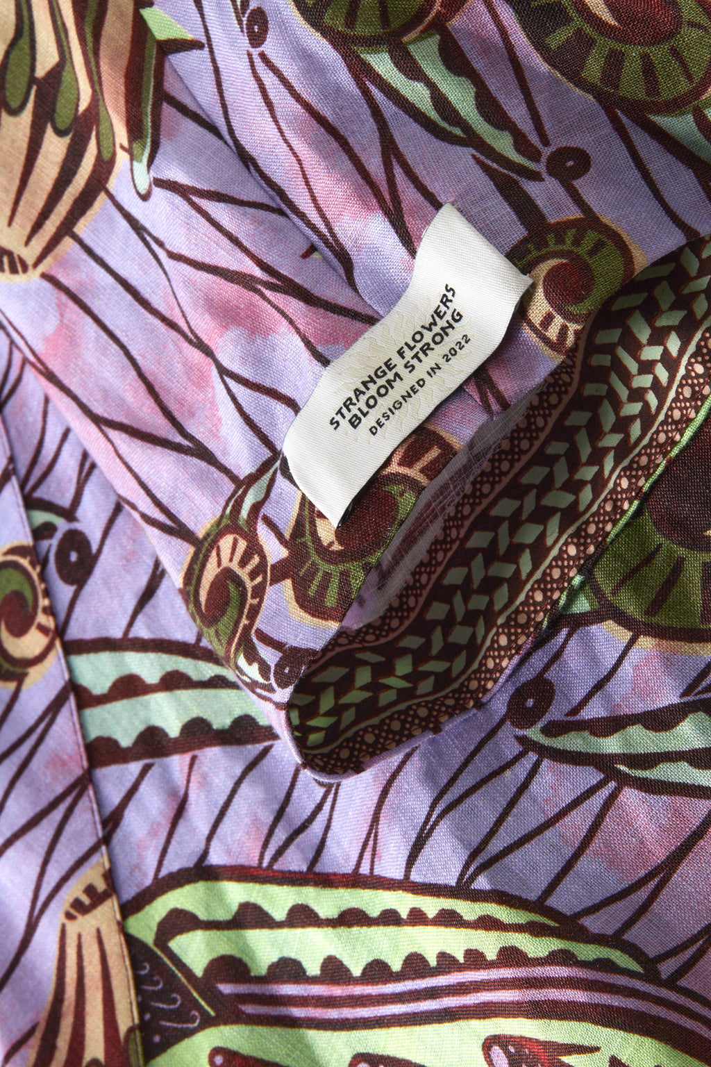 Strange Flowers Print Kimono Shirt