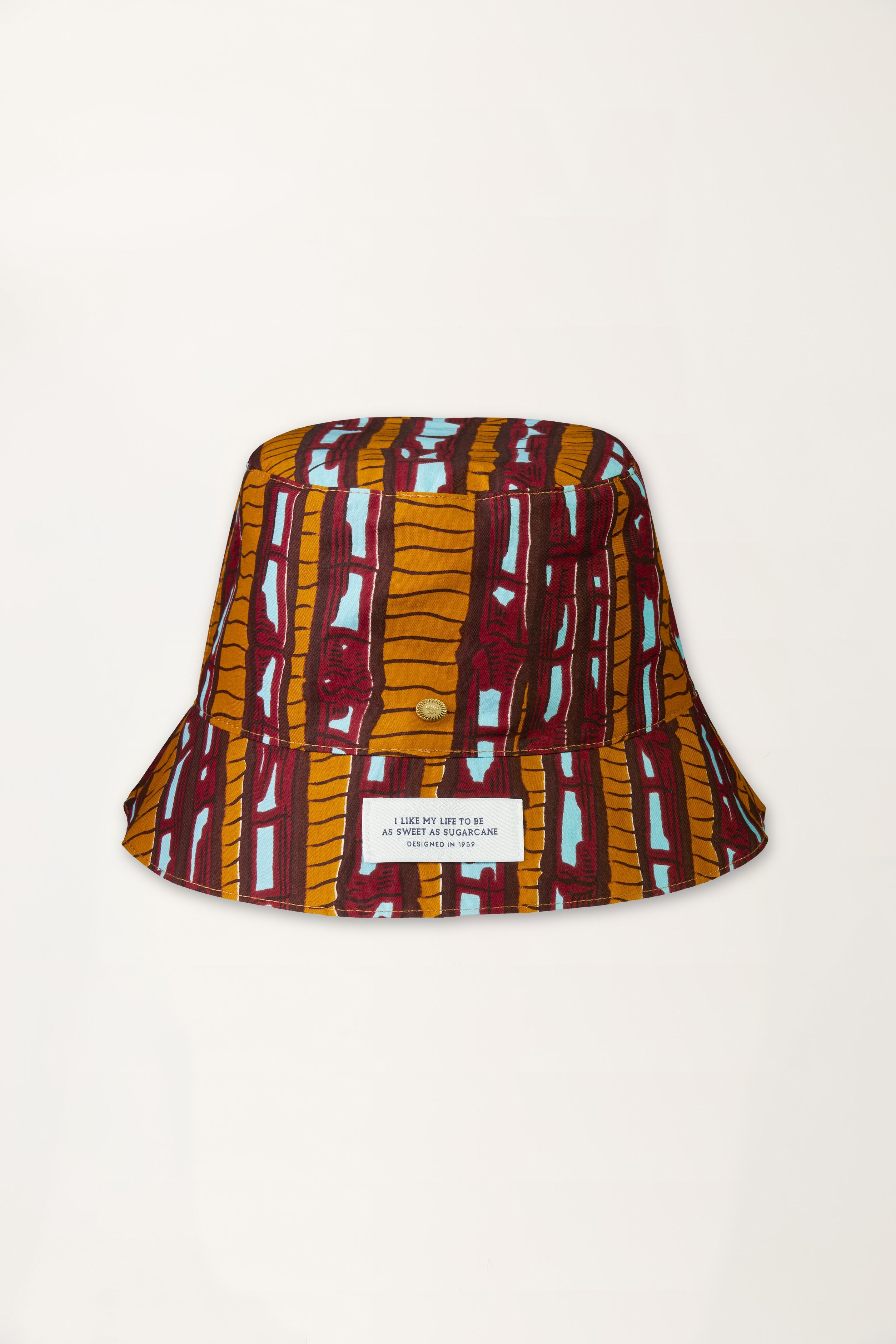 Reversible Bucket Hat in Sugar Cane Print