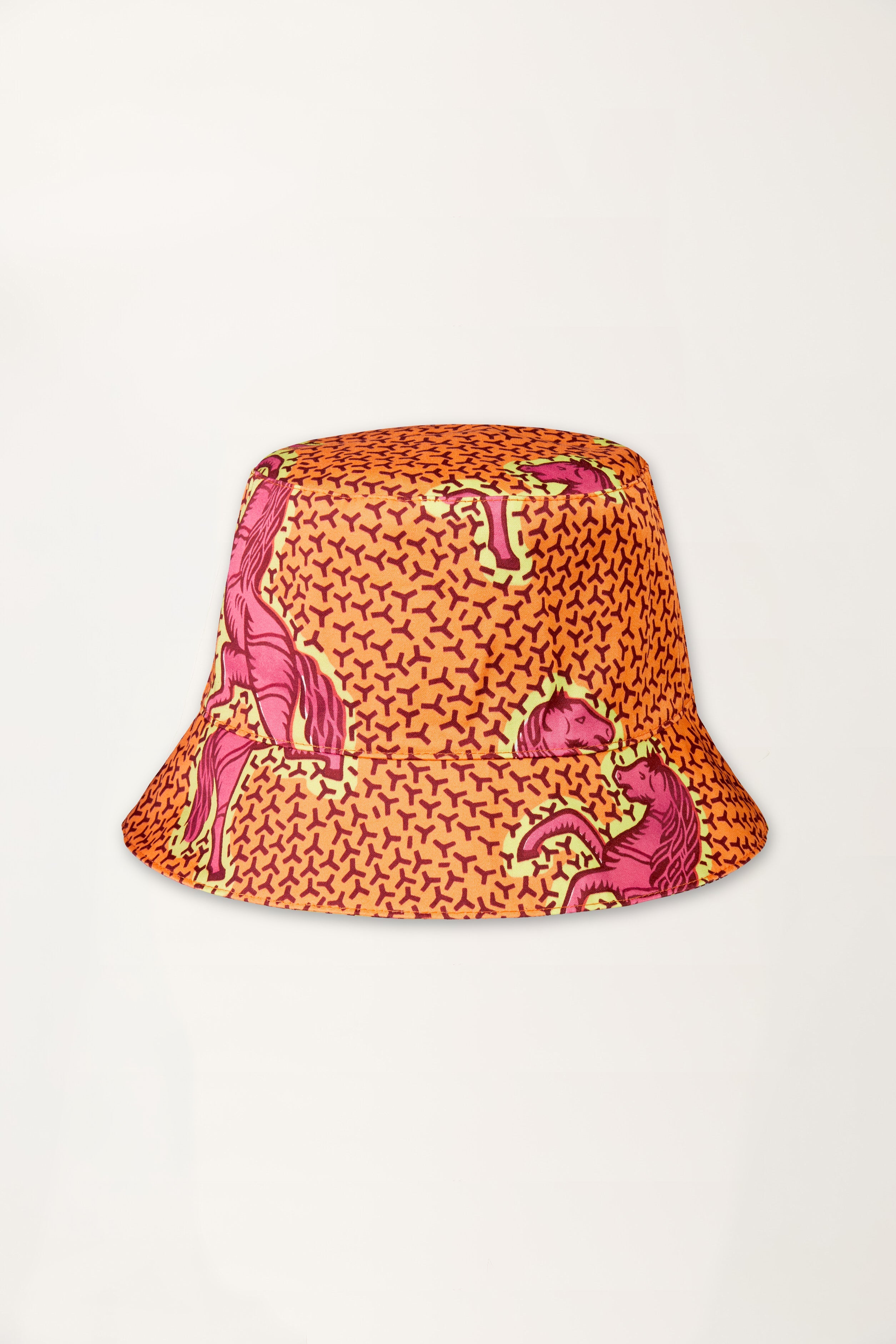 Reversible Bucket Hat in Jumping Horse Print