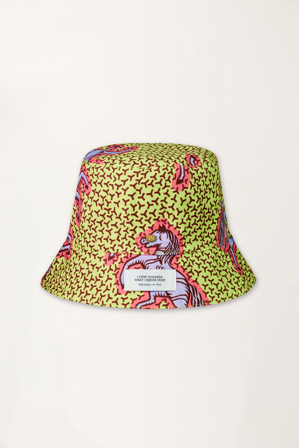 Reversible Bucket Hat in Jumping Horse Print