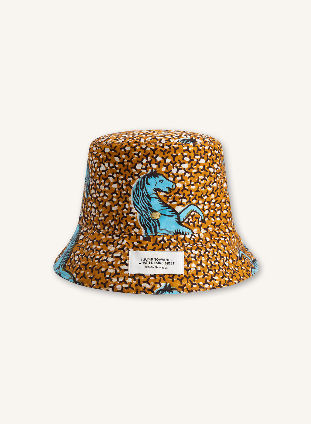 Reversible Bucket Hat in Jumping Horse Print