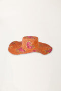 Jumping Horses print Orange Sun Hat